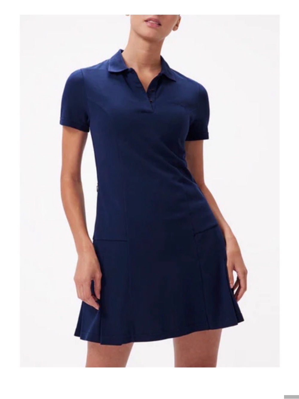 Outdoor Voices Polo Dress Tennis Golf Short Sleeves Pleated Skirt Blue Sz Small